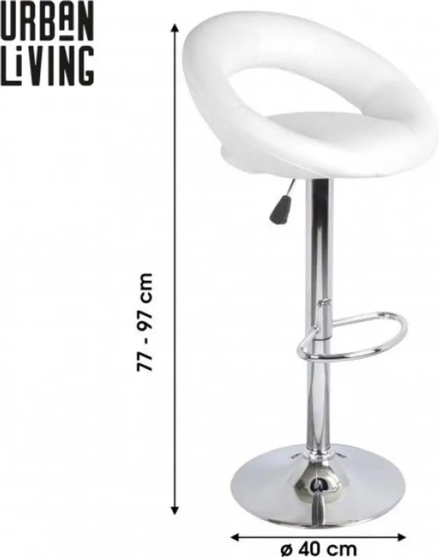 Urban Living SET VAN 2 "WE LOVE" WITTE PU-BARKRUKKEN