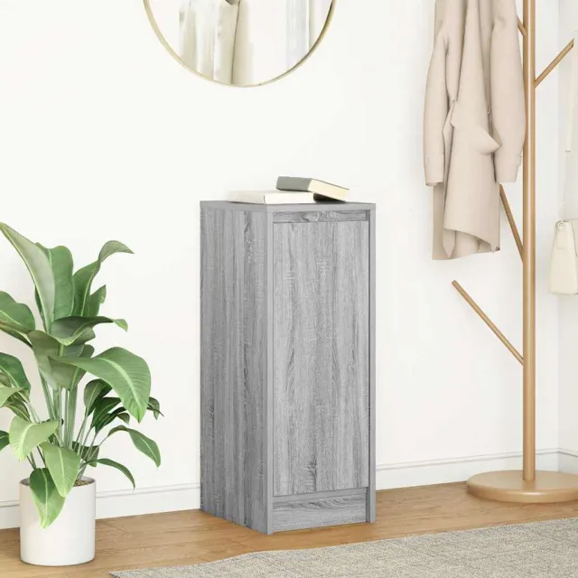 vidaXL Dressoir 29,5x34x76 cm bewerkt hout grijs sonoma eikenkleurig, foto 2