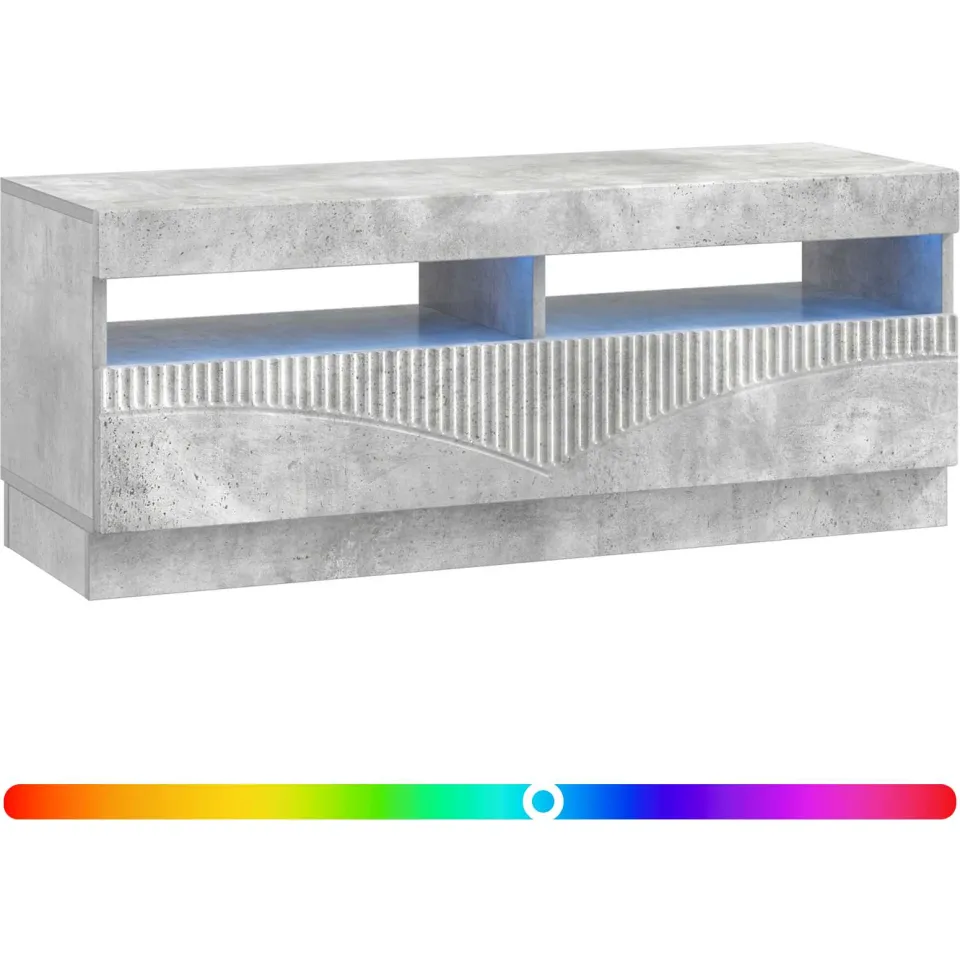 vidaXL LED tv-meubel Betongrijs Bewerkt hout