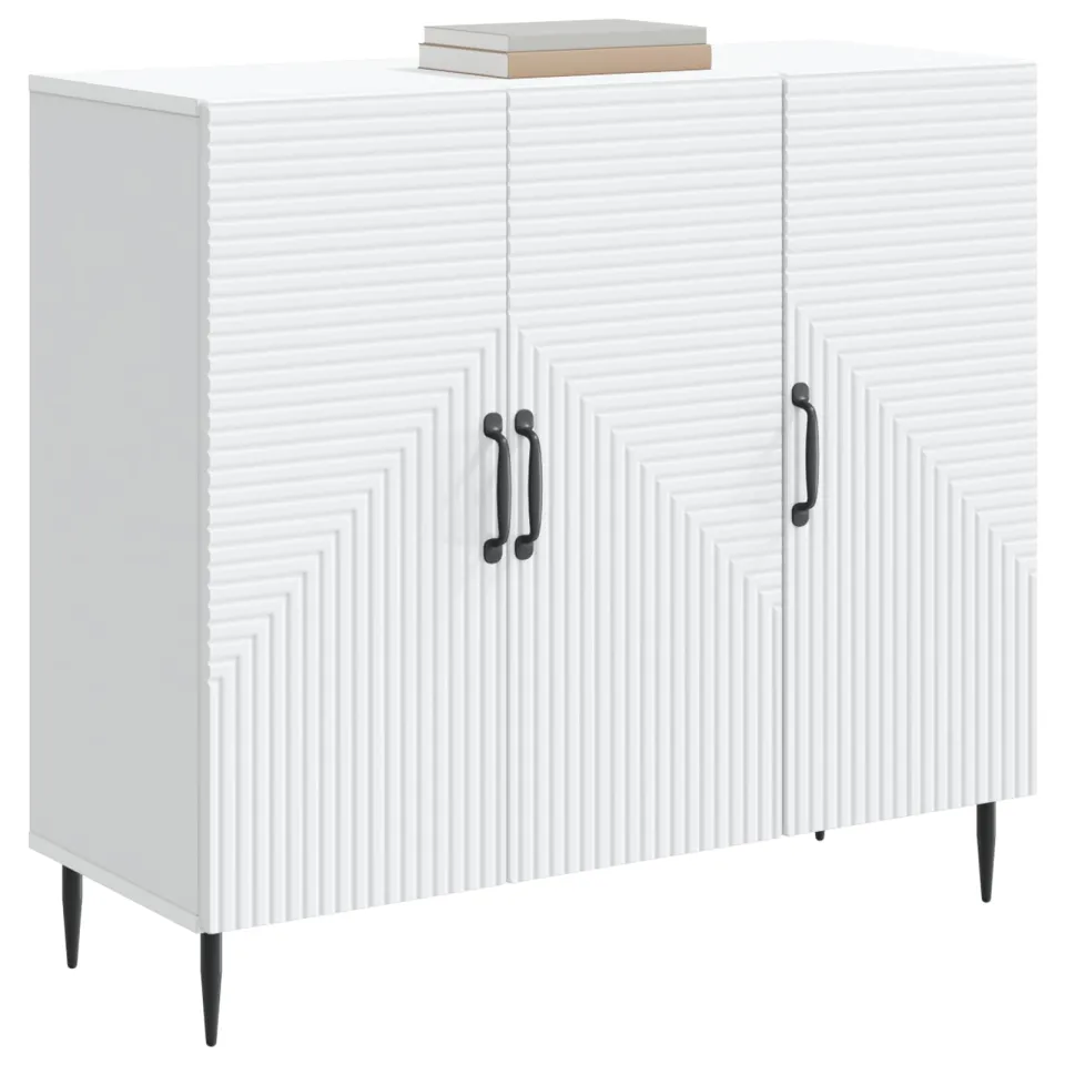 vidaXL Dressoir Wit 89 x 34,5 x 80 cm Bewerkt hout