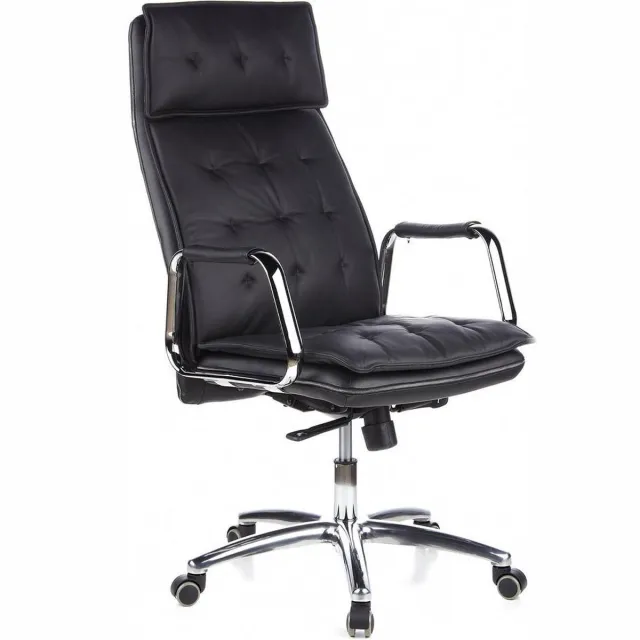hjh office Villa 20 - Bureaustoel - Nappaleder - Zwart