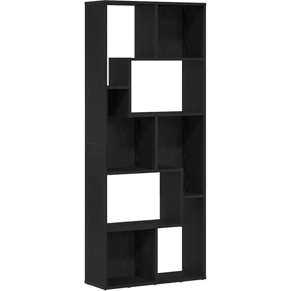 vidaXL Boekenkast 67x24x161 cm bewerkt hout zwart eikenkleurig
