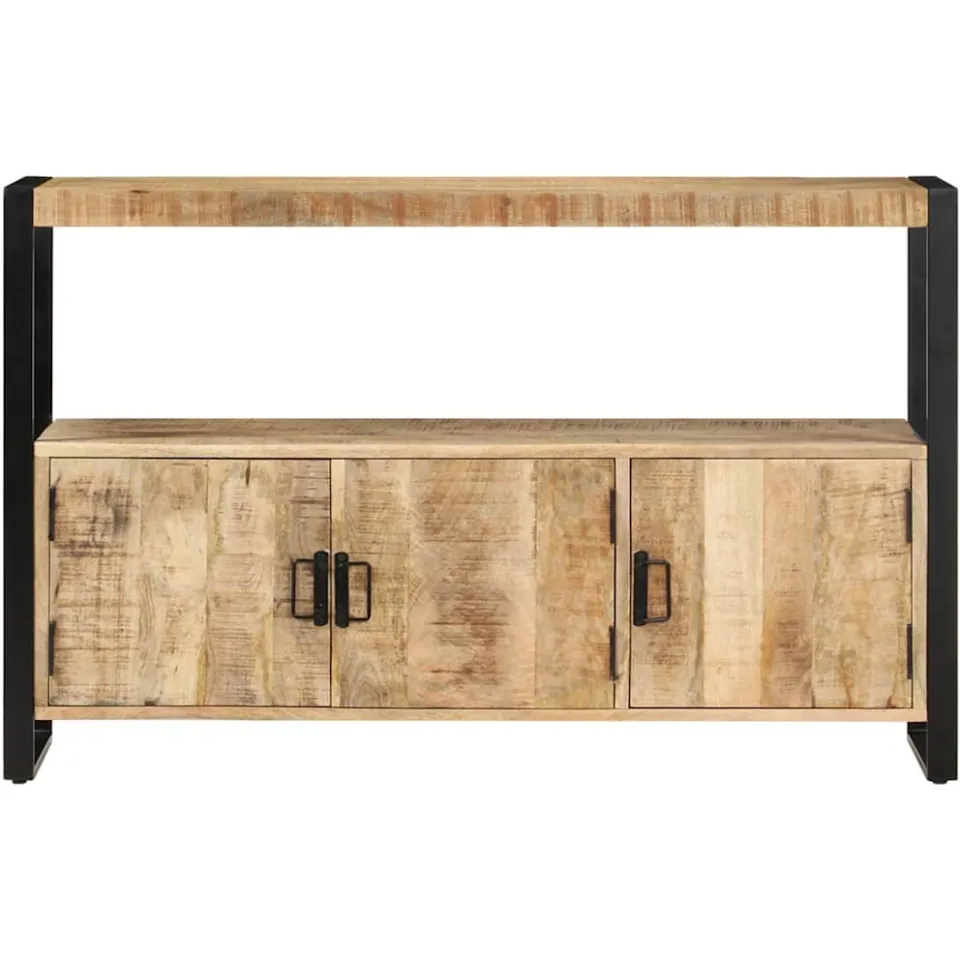vidaXL Bijzetkast 120x30x75 cm massief mangohout bruin, foto 2