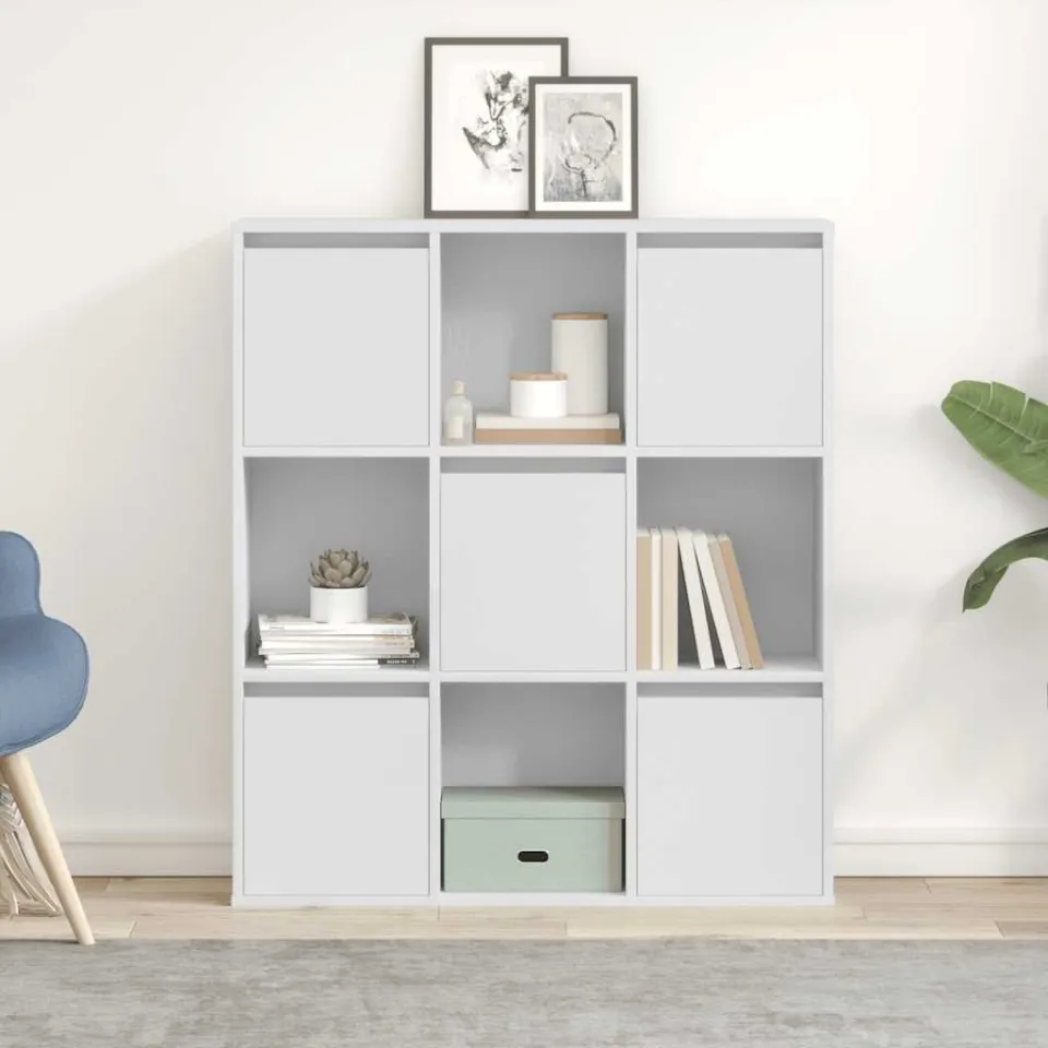 vidaXL Boekenkast 89x24x101,5 cm bewerkt hout wit, foto 2