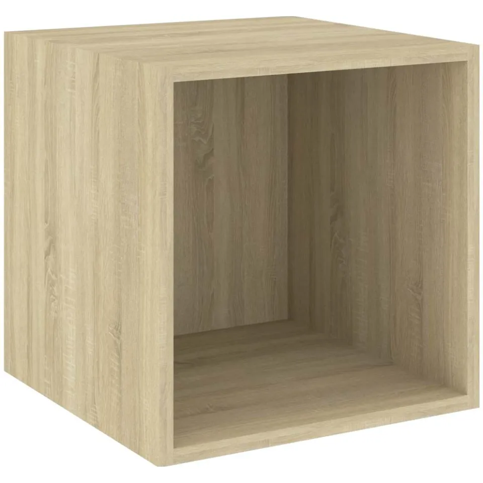 vidaXL 4-delige Tv-meubelset bewerkt hout sonoma eikenkleurig, foto 3