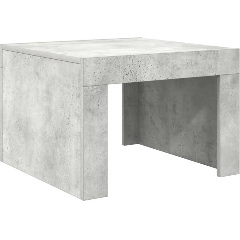 vidaXL Salontafel 50x50x35 cm bewerkt hout betongrijs grijs