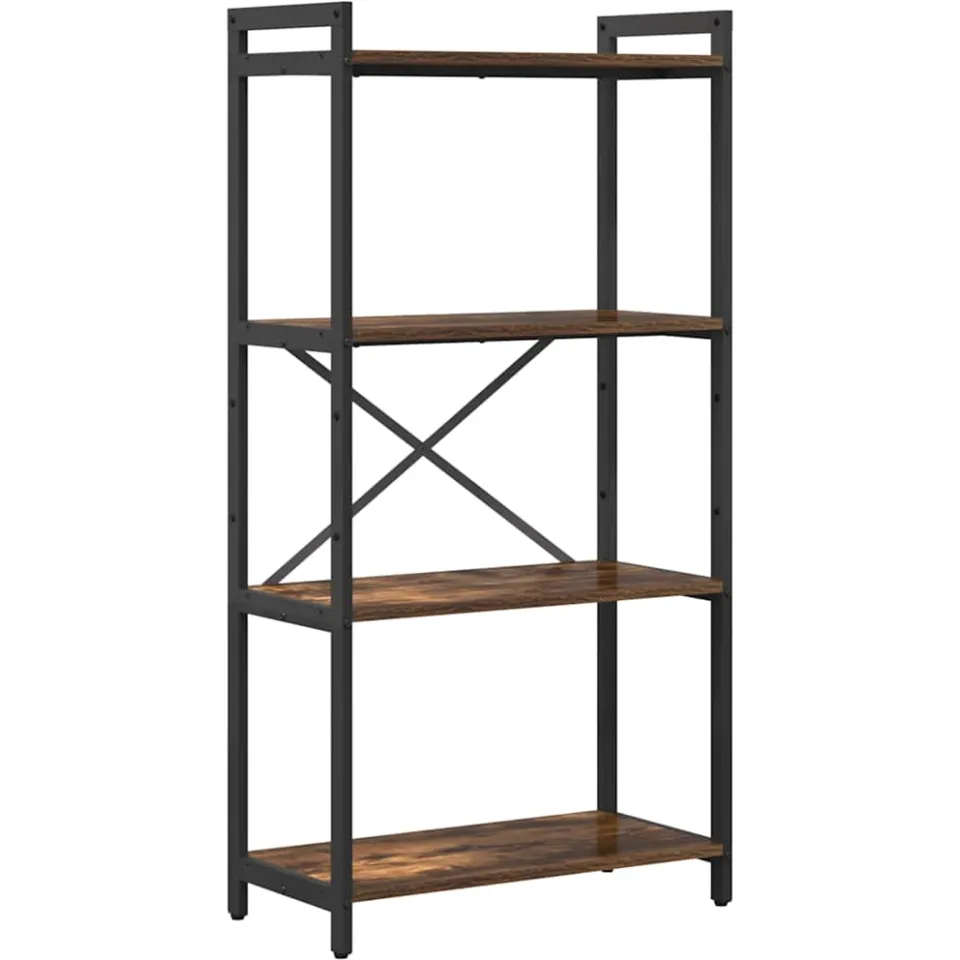 vidaXL Boekenkast 60 x 30 x 120 cm Bewerkt hout Gerookt eiken, foto 3