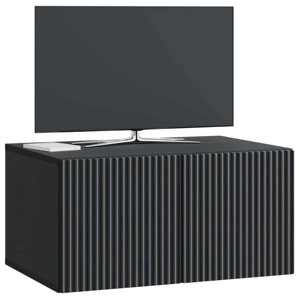 vidaXL Wandbeugel TV-kast 59,5 x 41 x 30 cm Zwart Bewerkt hout, foto 2