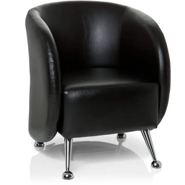 hjh office ST. Lucia | 1-Zits - Lounge stoel Wit Zwart