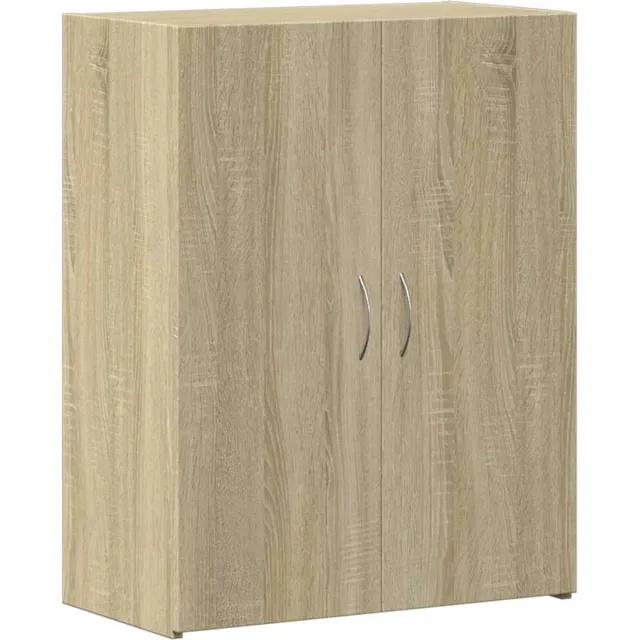 vidaXL Archiefkast - 60x32x77,5 - cm - bewerkt - hout - sonoma - eikenkleurig sonoma eiken