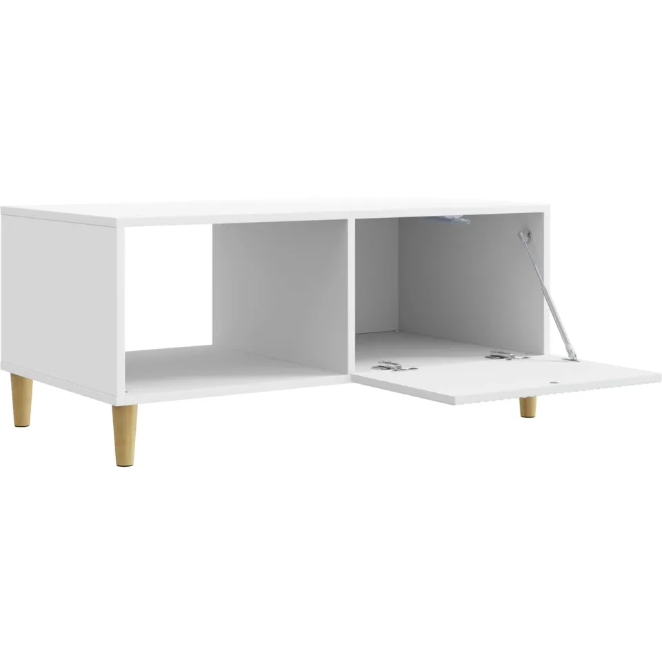 vidaXL Salontafel Wit 90 x 50 x 40 cm Bewerkt hout, foto 3