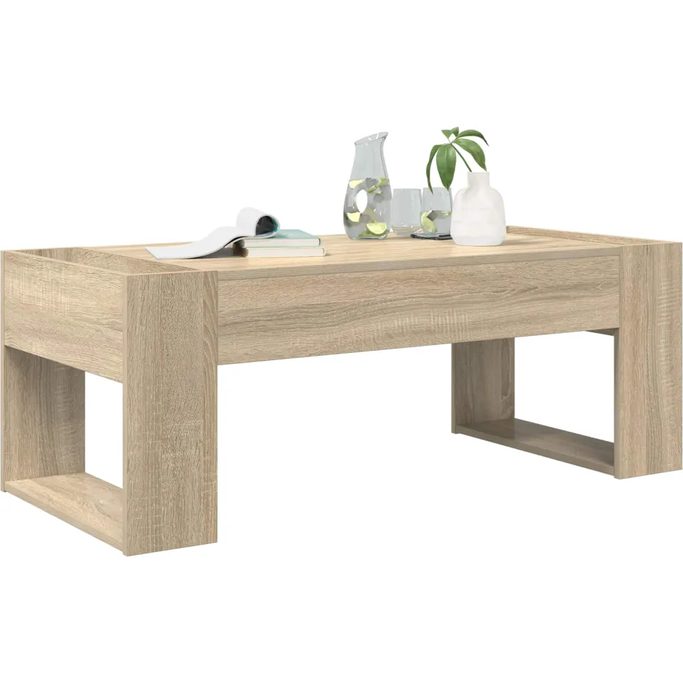 vidaXL Salontafel Sonoma Eiken 110 x 50 x 41 cm Bewerkt hout