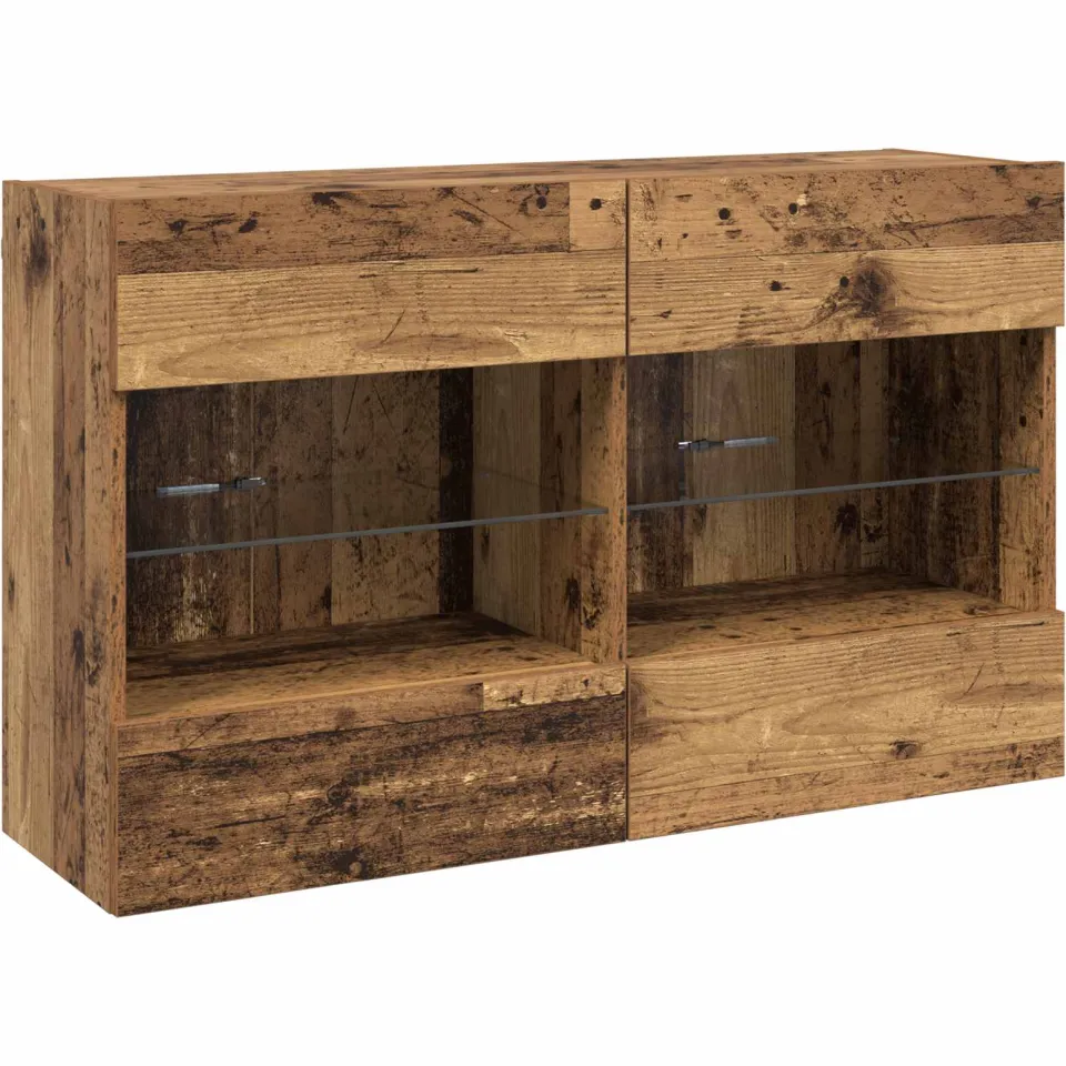 vidaXL TV-wandkast 98,5 x 30 x 60,5 cm Oud Hout Bewerkt hout bruin, foto 3
