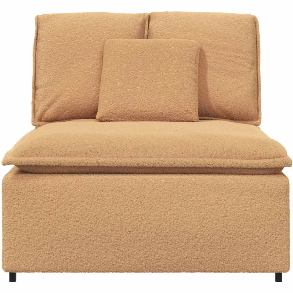vidaXL Modulaire bank middenmodule met kussens 100 cm beige