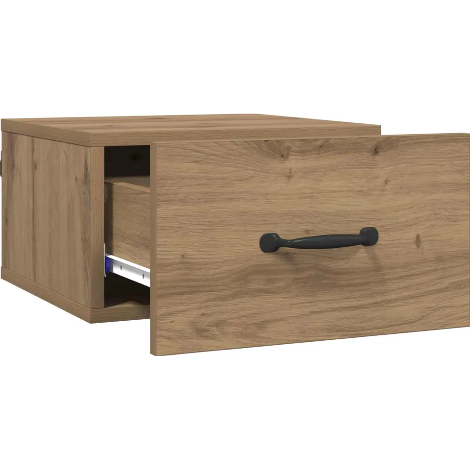 vidaXL Nachtkastje Ambachtelijk eiken 35 x 35 x 20 cm Bewerkt hout, foto 4