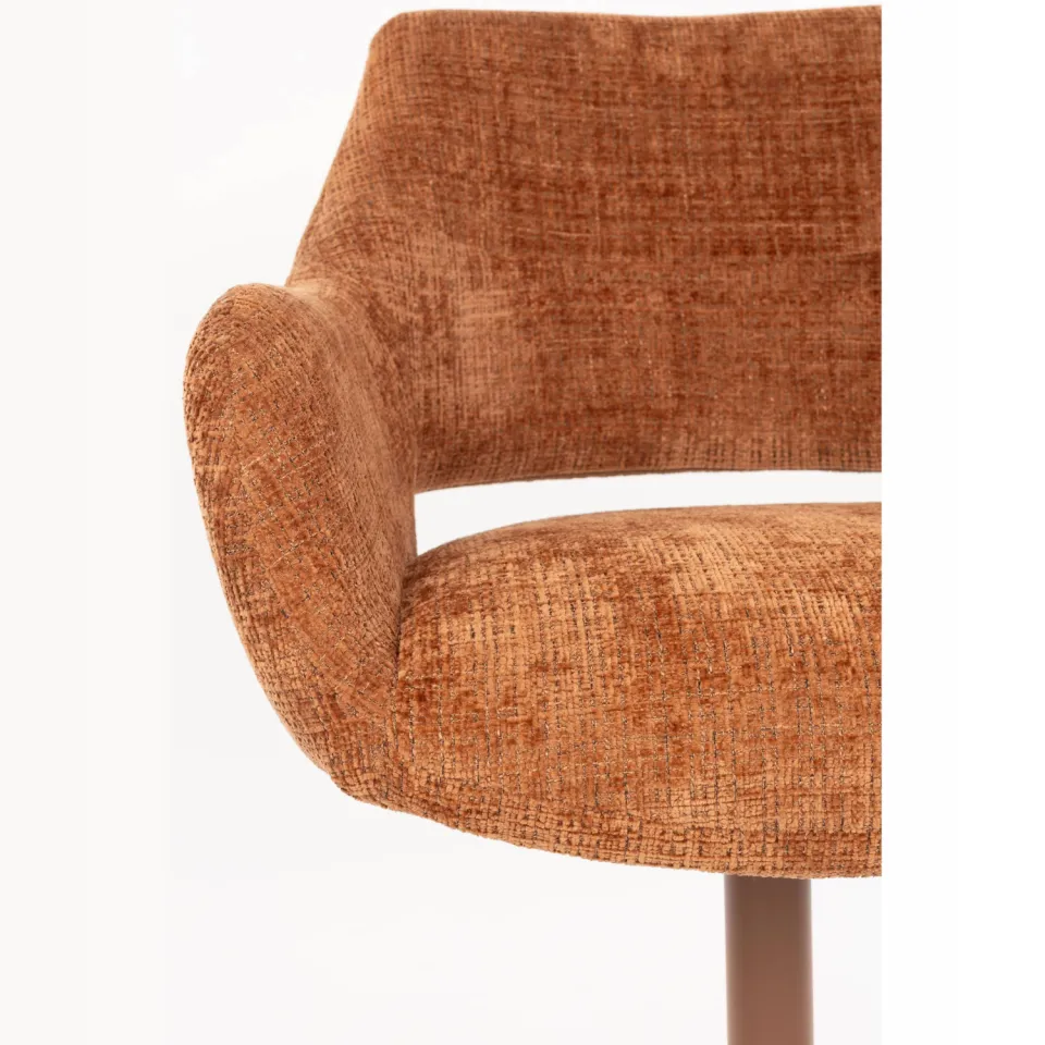 Housecraft Living Merel draaibare eetkamerstoel terracotta, foto 8