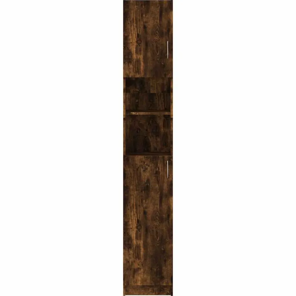vidaXL Badkamerkast 32x25,5x190 cm bewerkt hout gerookt eikenkleurig Bruin