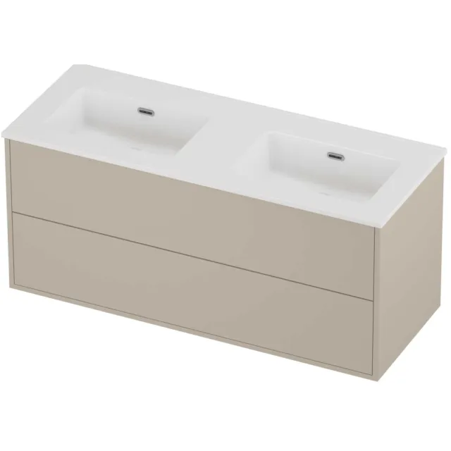 Proline Tribute Badmeubelset Porselein Elegant 120x46x54 cm Glans Wit Soft Linen Beige