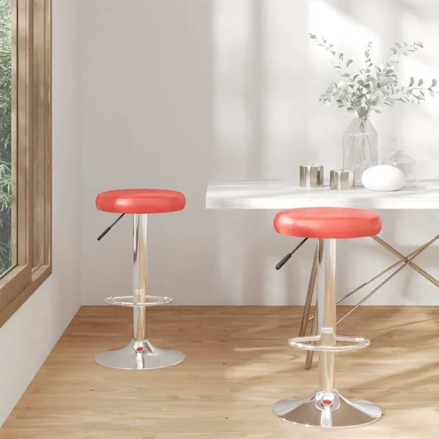 vidaXL Barstoelen 2 st kunstleer rood, foto 2