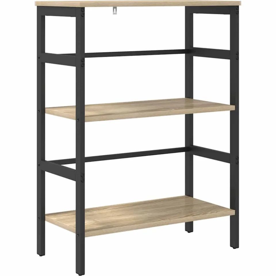 vidaXL Boekenkast 2-laags 60 x 29,5 x 81 cm Bewerkt hout Sonoma Eiken, foto 3