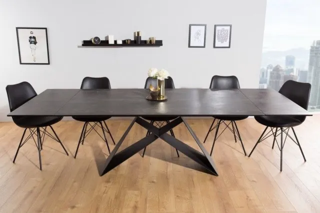 Invicta Interior Uitschuifbare eettafel PROMETHEUS 180-220-260cm lava keramiek gemaakt in Italie - 38557 Zie omschrijving