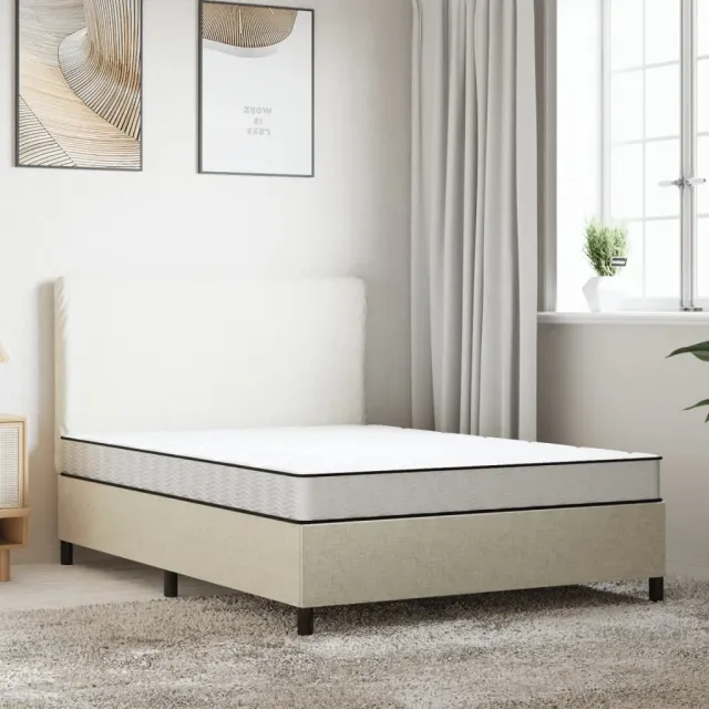 vidaXL Schuimmatras middelzacht 100x200 cm Wit