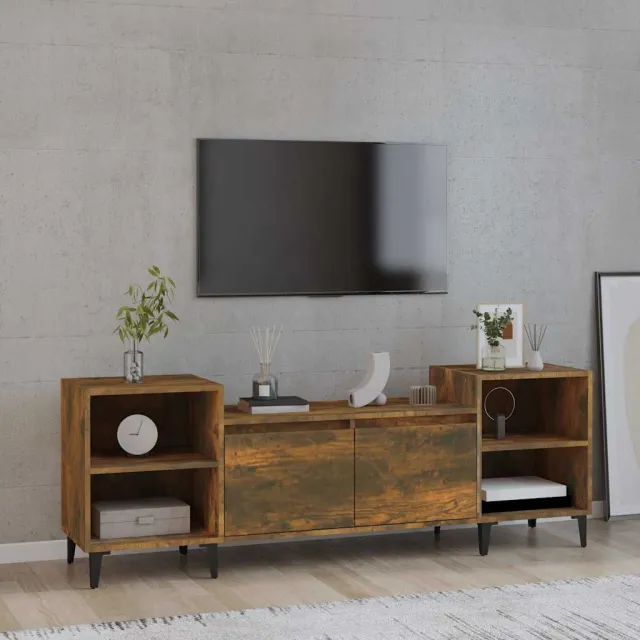 vidaXL Tv-meubel 160x35x55 cm bewerkt hout gerookt eikenkleurig, foto 2