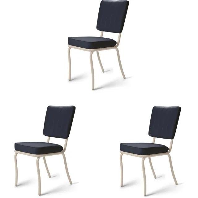 Bel Air Retro Fifties Furniture Arcade MP OffWhite DarkNavy Set van 3