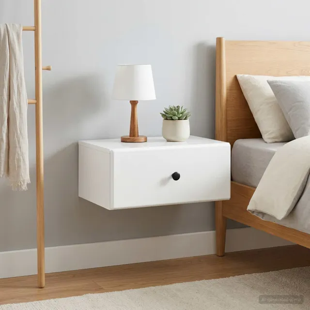 vidaXL Wandbeugel Bedkast 2 st Hoogglans Wit 49 x 34,5 x 20 cm, foto 2