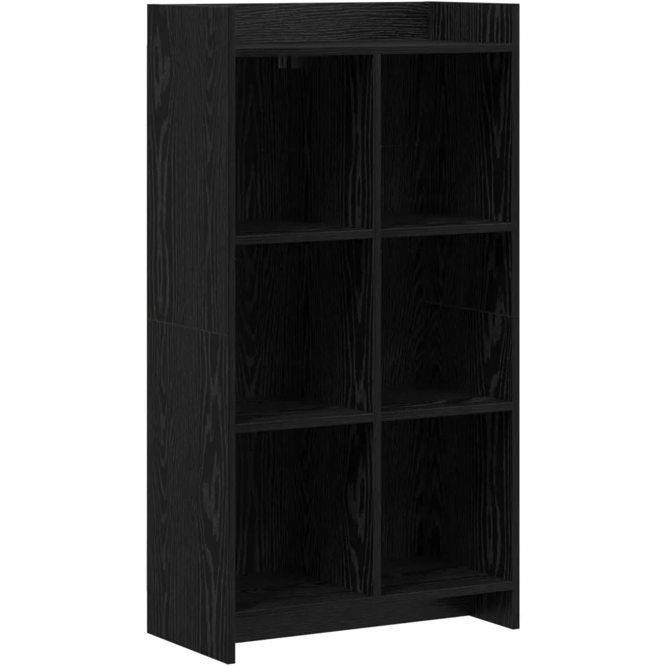 vidaXL Boekenkast Zwart eiken 59 x 30 x 111 cm Bewerkt hout
