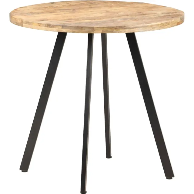 vidaXL Eettafel 80 cm ruw mangohout Bruin
