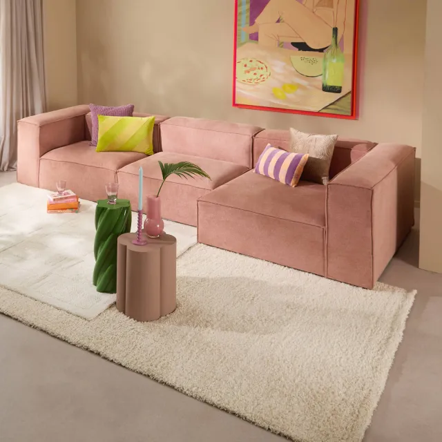 NOUS Living hoekbank Igor hoek rechts - roze