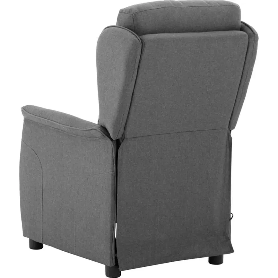 vidaXL Massagestoel Lichtgrijs 93.5 x 67.5 x 101.5 cm Stof, foto 3