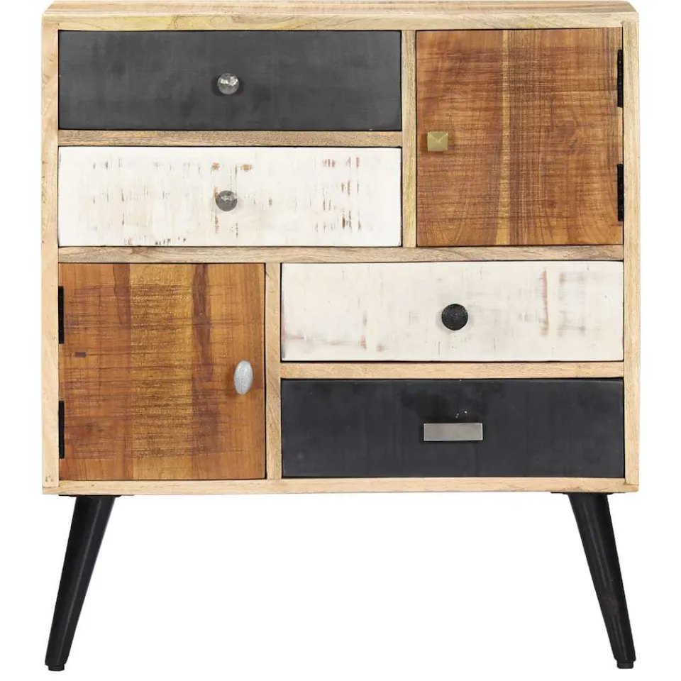 vidaXL Dressoir 70x30x78 cm massief mangohout bruin, foto 2