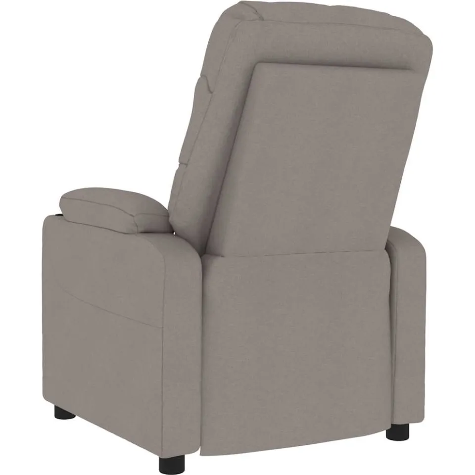 vidaXL Massagestoel stof taupe, foto 4