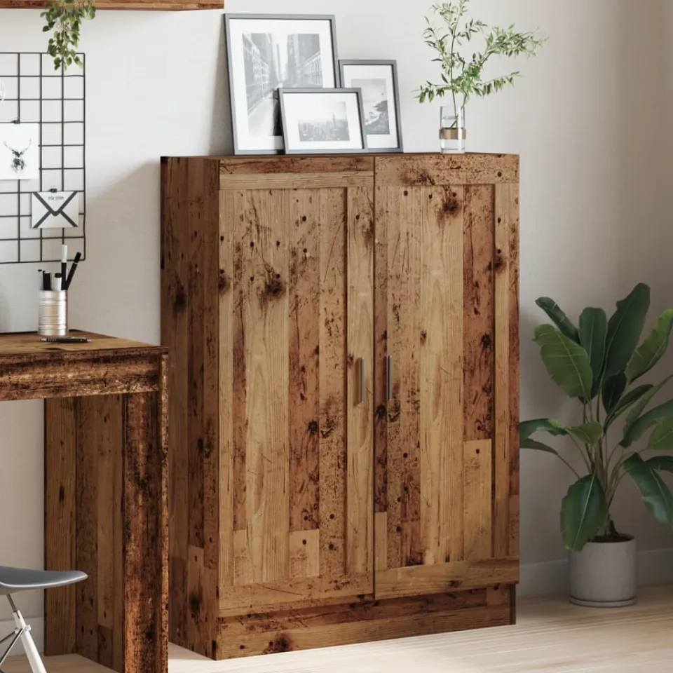 vidaXL Boekenkast 82,5x30,5x115 cm bewerkt hout oud houtkleurig bruin, foto 2