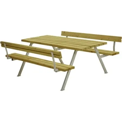 Trendyard Picknicktafel Tuin Alpha Geimpregneerd Hout 2 Rugleuningen