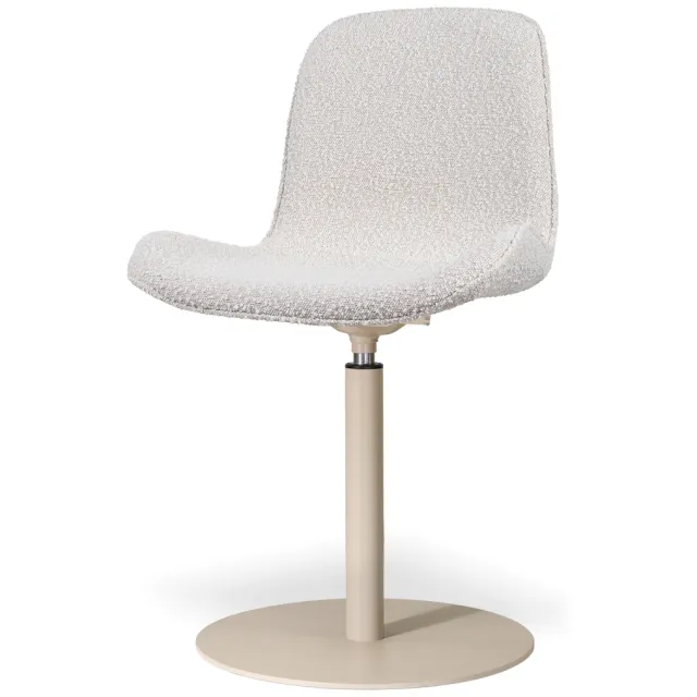 Nolon Niva-Fé draaibare tulp eetkamerstoel bouclé beige - beige onderstel