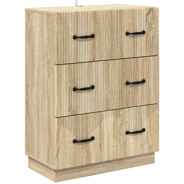 vidaXL Ladekast - Sonoma - Eiken - 66 - x - 34,5 - x - 87 - cm - Bewerkt - hout Sonoma eiken
