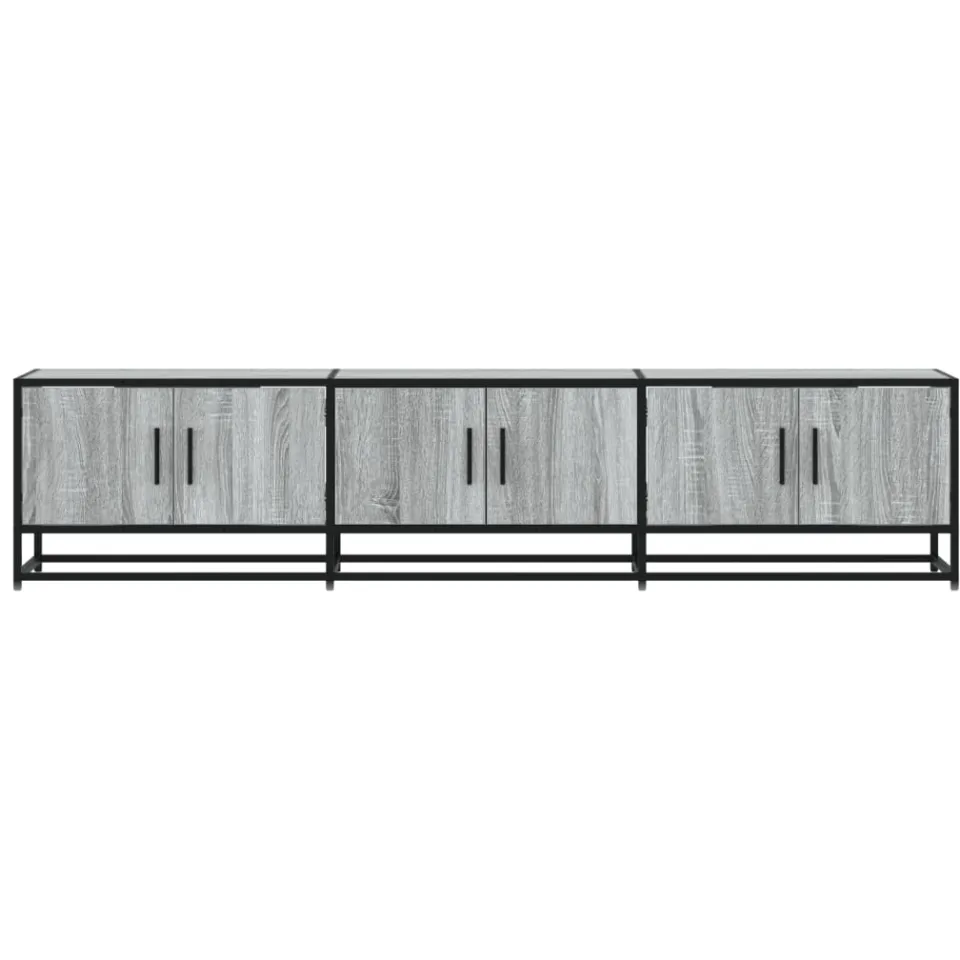 vidaXL Tv-meubel 180x35x41 cm bewerkt hout grijs sonoma eikenkleurig, foto 4