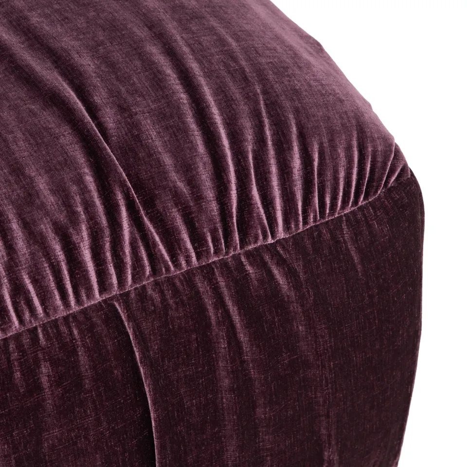 NOUS Living 3-zitsbank met hocker Kaia burgundy, foto 7