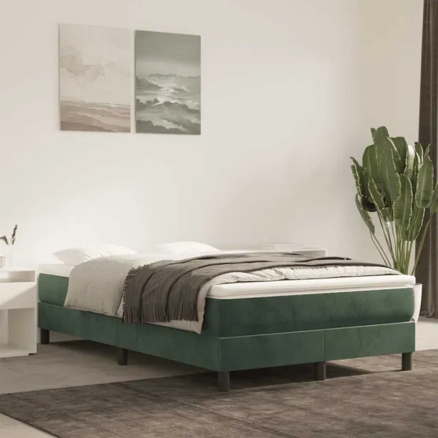vidaXL Pocketveringmatras medium 120x220x20 cm fluweel donkergroen