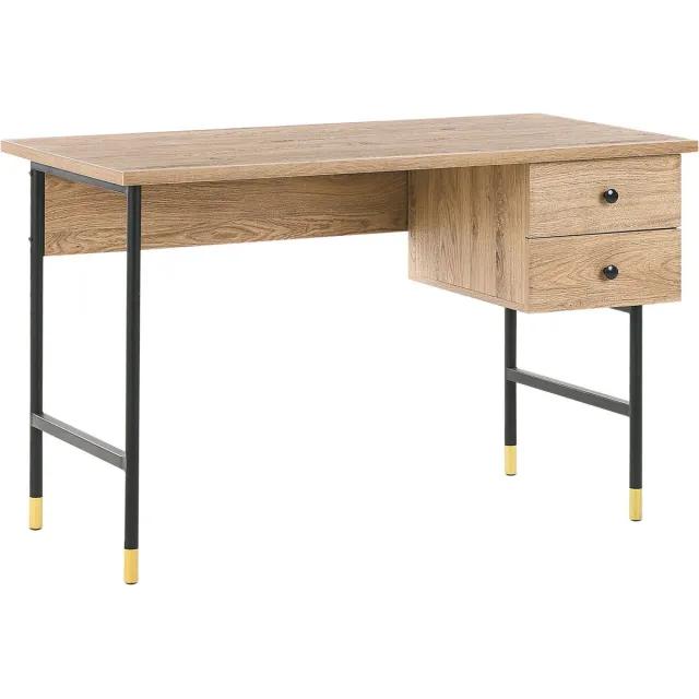 Beliani ABILEN - Bureau - Lichte houtkleur - Vezelplaat Bruin