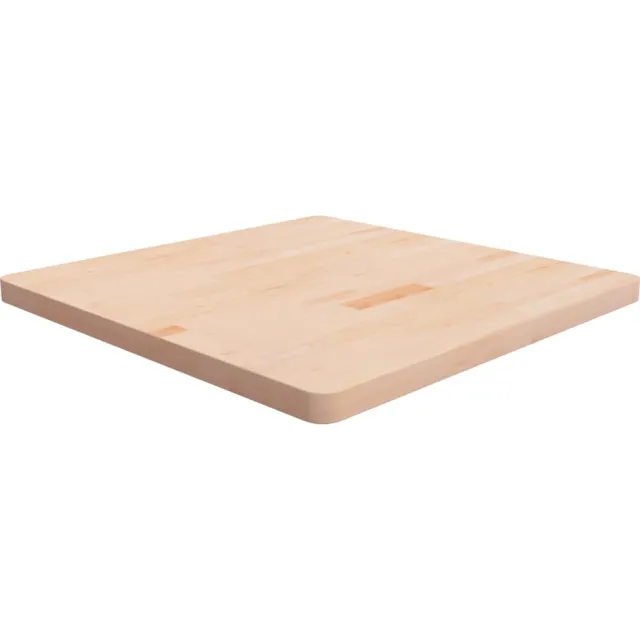 vidaXL Tafelblad vierkant 80x80x4 cm onbehandeld massief eikenhout Bruin