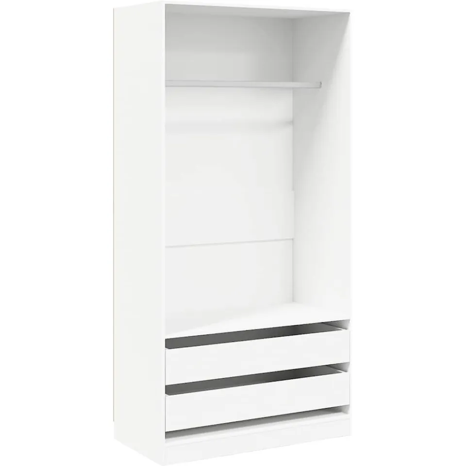vidaXL Kledingkast 100x50x200 cm bewerkt hout wit, foto 3