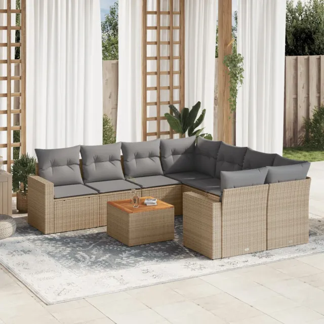 vidaXL Patio Sofa Set Mix Beige en Lichtgrijs, foto 2