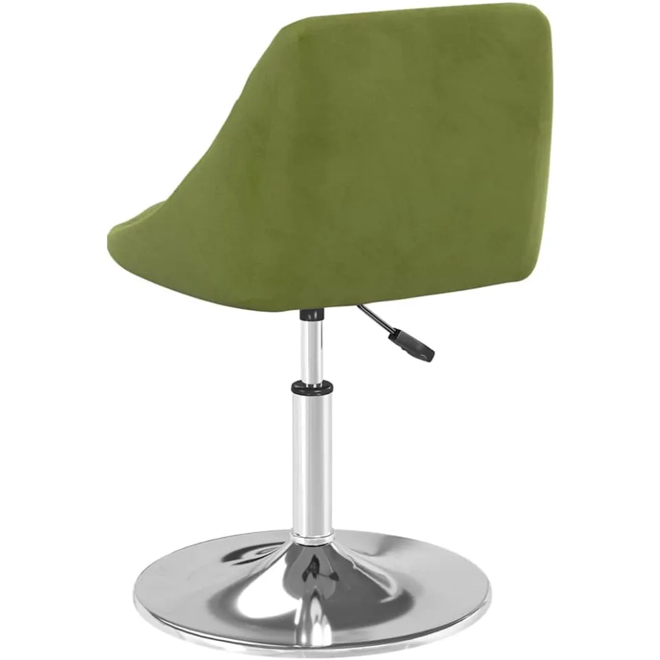 vidaXL Eetkamerstoelen draaibaar 4 st fluweel lichtgroen groen, foto 4