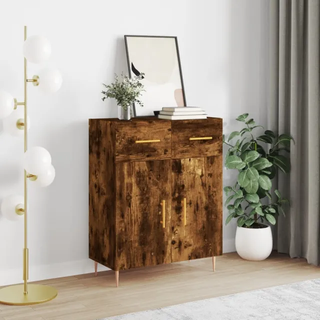 vidaXL Dressoir 69,5x34x90 cm bewerkt hout gerookt eikenkleurig, foto 2