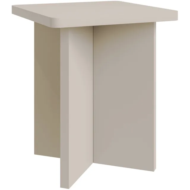 Selsey Qubeo – Salontafel 42 cm, vierkant met kruisframe, kasjmiergrijs