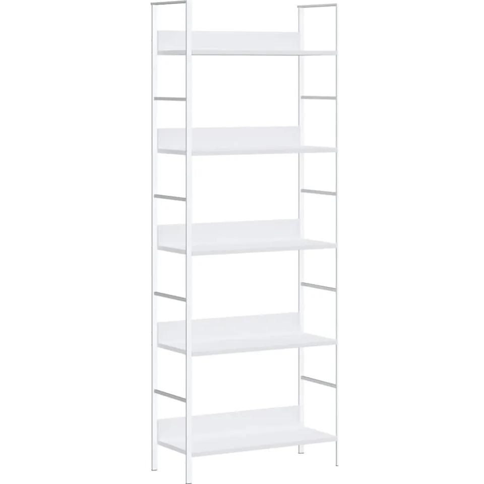 vidaXL Boekenkast met 5 schappen 60x27,6x158,5 cm bewerkt hout wit